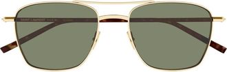 Saint Laurent Sunglasses, unisex, Yellow, Size: 53 MM SL 866 Square Sunglasses