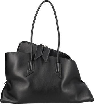 The Attico Soft-Silhouette Black Shoulder Bag With Rounded Handles
