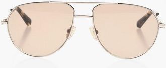 Bottega Veneta Aviator Sunglasses with Tortoiseshell Detail size Unica