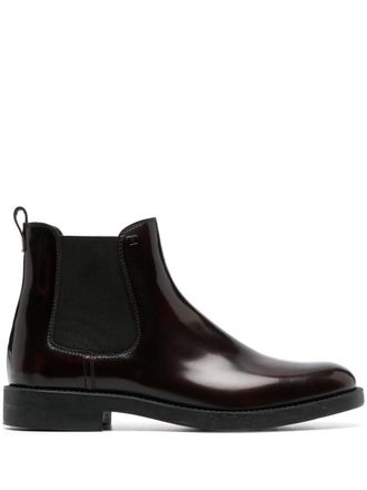 Tod's leather chelsea boots - Red