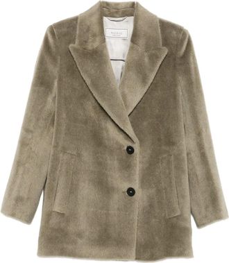 PESERICO Cappotto con revers a lancia - Verde