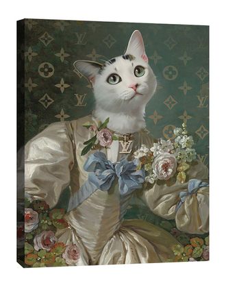 Fairchild Paris Victorian Fashionista Kitty In Louis Vuitton Wall Art
