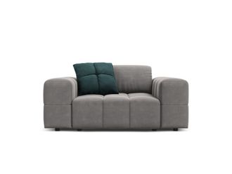 CXL by Christian Lacroix Sill&oacute;n de terciopelo gris claro