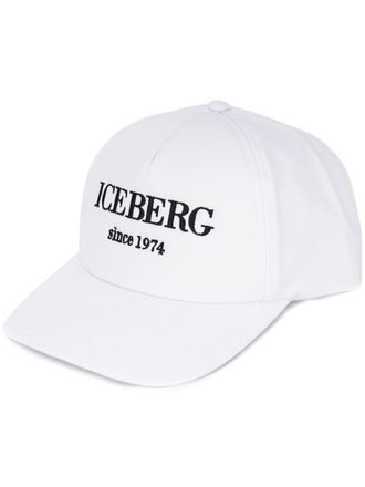 Iceberg embroidered logo baseball cap - men - Cotton - One Size - White
