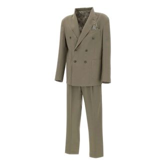 Bob Double-breasted Suit - male - Bob - Double Breasted Suits - Green - L - Suits