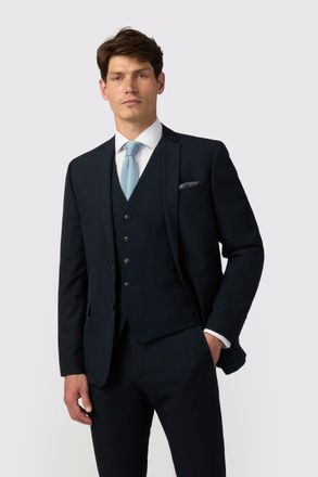 Limehaus Mens Slim Fit Jacket - Navy - Size size_50_chest_short