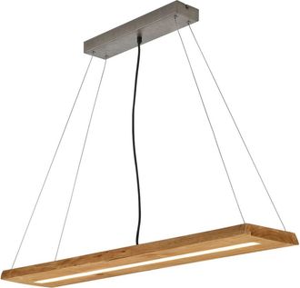 Trio Brad Rectangular Led Suspensi&oacute;n Natural Wood Lighting