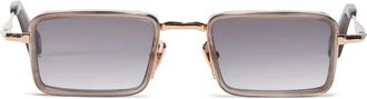 John Dalia Occhiali da sole Pierce squadrati - Oro