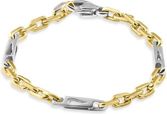 Pompeii3 Mens Figaro 14k Gold (25gram) or Platinum (41gram) 5mm Link Bracelet 8.5