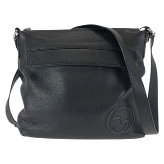 Gucci Pre-owned Leren Schoudertas - Heren - Vintage Schoudertas - Zwart - ONE Size - Leer - Vintage
