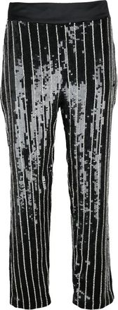 Elisabetta Franchi High Waisted Sequin Trousers - Black