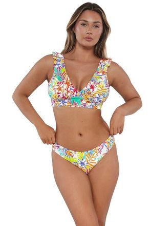 Sunsets Willa Wireless Bikini Swimsuit Top - DD Cup in Botanical Bliss Sandbar Rib at Nordstrom, Size 32