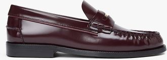 Tommy Hilfiger Womens Patent Leather Penny Loafer - Red - US 6.5 / EU 37