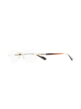 Gucci GG1221O Rimless Metal Eyeglasses - Brown