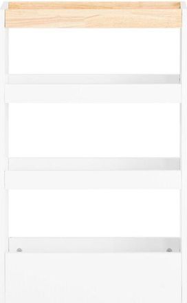 SoBuy SoBuy Carrellino Salvaspazio Cucina o Bagno Scaffale per nicchia con 4 ripiani Bianco L50P15A80 NSR12-W