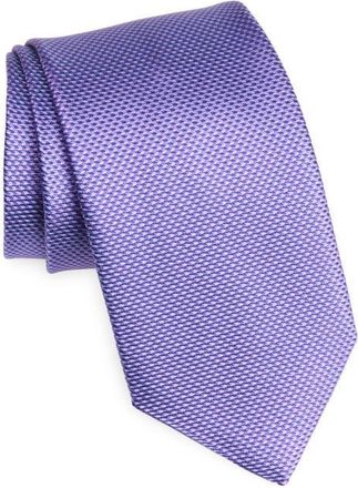David Donahue Silk Jacquard Tie in Purple at Nordstrom