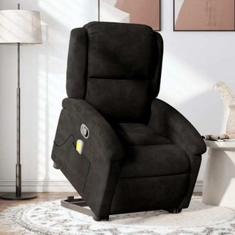 vidaXL Vidaxl - Sill&oacute;n Reclinable De Masaje Elevable Terciopelo Negro
