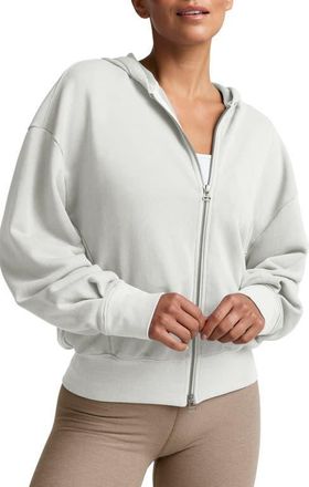 Beyond Yoga Fade Out Full Zip Hoodie in Washed Vintage White at Nordstrom, Size X-Large