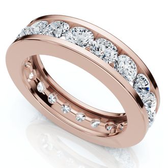 Pompeii3 2Ct Channel Set Diamond Eternity Ring 14k Gold or Platinum Lab Grown