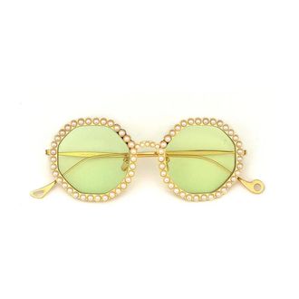Eyepetizer Sunglasses, female, Yellow, Size: 46 MM Gatsby Jordan Sunglasses