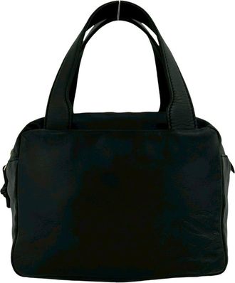 Loewe Black Leather Handbag Tote Bag (Pre-Owned)