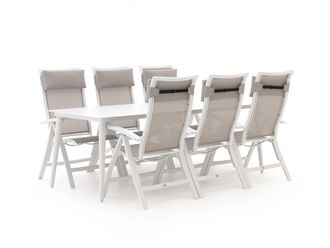 Bellagio la vita attrattiva Bellagio Lugo/Sora 220cm dining tuinset 7-delig verstelbaar