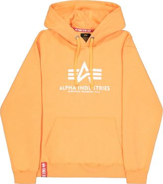 Alpha Industries Hoodie ALPHA INDUSTRIES Basic Hoodie BL, Herren, Gr. L, orange (tangerine), Obermaterial: 80% Baumwolle, 20% Polyester, regular fit, Sweatshirts Hoodi