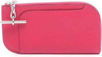 Herm&egrave;s Pre-owned Clutches, female, Pink, Size: ONE SIZE Pre-owned Leather Pouch