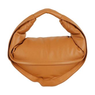 Federico Cina Tassen, Dames, Bruin, ONE Size, Leer, Maxi Tortellino Tas