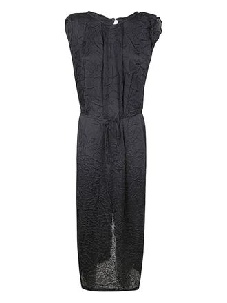 Maria Calderara creased dress - women - Polyester - 4 - Black