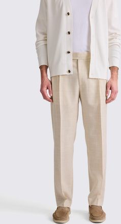 Moss Neutral Wool Pleated Trousers