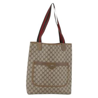 Gucci Pre-owned Tote Bags, female, Beige, Size: ONE SIZE Pre-owned Plastic Tote Bag