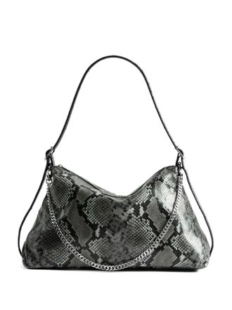 Zadig&Voltaire Jim Wild python-effect shoulder bag - women - Calf Leather - One Size - Grey