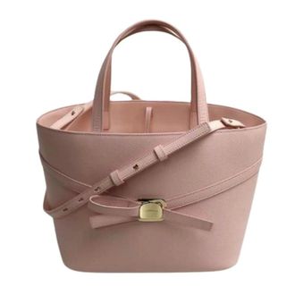 Ferragamo Pre-owned Tote Bags, female, Pink, Size: ONE SIZE Pre-owned Leather Shoulder Bag