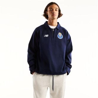 New Balance Unisex FC Porto Era Drill Top en Azul, Poli&eacute;ster, Talla XL