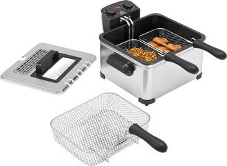 HOMCOM 5L Deep Fryer with Removable Oil Basket and Viewing Window - 2000W | TJ Hughes
