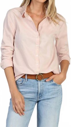 Dylan Classic Taylor Button Up Shirt In Petal Pink