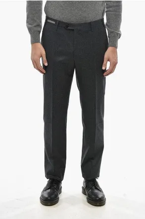 Corneliani 4-Pocketed Virgin Wool Pants with Belt Loops size 50