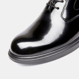 Generic Mens Formal Dress Shoes, Glossy Genuine Cowhide Upper with Elastic Laces, Non-Slip PU Foam Outsole, Comfortable for Office Wedding Business(Brown,7.5 