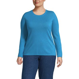 Lands End Cashmere Sweater in Cyan at Nordstrom, Size 3X