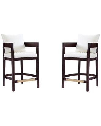 Manhattan Comfort Set Of 2 Ritz Counter Stools