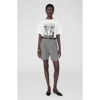 Anine Bing Louis Tee Bing Tour in Ivory at Nordstrom, Size X-Small