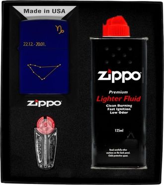 OEM Juego De Encendedores Zippo Dise&ntilde;o Zodiaco Capricornio Regalo N.&deg; 1