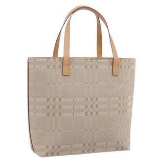 Burberry Pre-owned Vintage Canvas Handbag - Dames - Vintage Shopper - Beige - ONE Size - Vintage