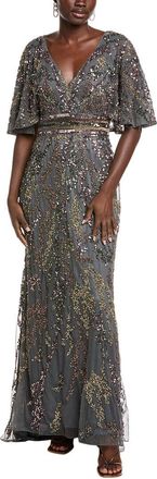 Issue New York Sequin & Bead Embellished Gown