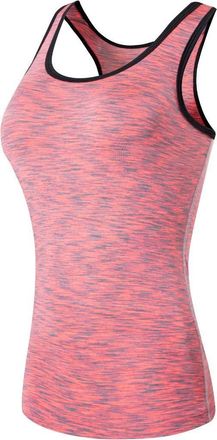 Jeansian Womens Sport Slim Tank Top Vests Sleeveless T-Shirt SWT241 Pink L