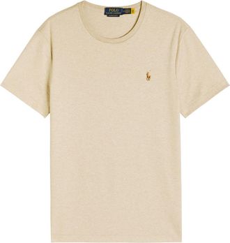 Polo Ralph Lauren Logo-embroidered Cotton T-shirt - Ecru - Xxl
