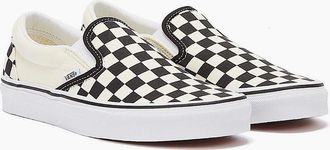 Vans Mens Vans Classic Slip-On Mens Black / White Checkerboard Canvas Trainers - Size: 11