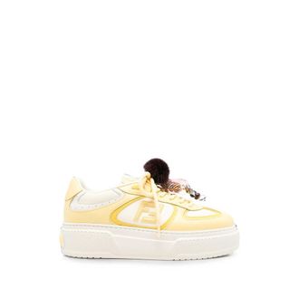 Fendi Match Pompom-embellished Platform Sneakers