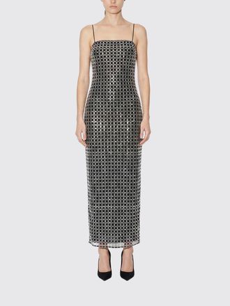 Rotate Abito midi Rotate in jersey con paillettes ricamate